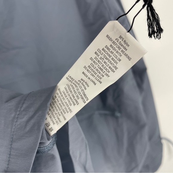 ZYIA Active Gray Drawstring Light Windbreaker Jacket Full Zip Women Size m - Picture 8 of 9